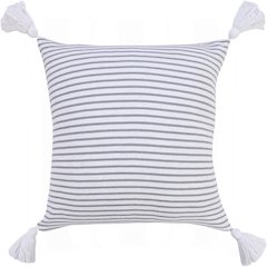 Basic Balanced Striped Throw Pillow with Tassels