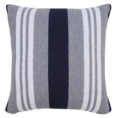 Classic Coastal Club Double Striped Throw Pillow