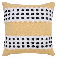Metropolitan Woven Dash Grid Striped Throw Pillow