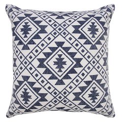 Southwestern Dynamic Denim Geometric Throw Pillow