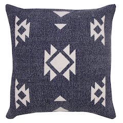 Southwestern Decorative Denim Geometric Throw Pillow