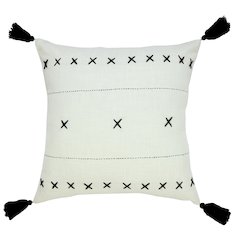 Bohemian Basics Geometric Embroidered Throw Pillow