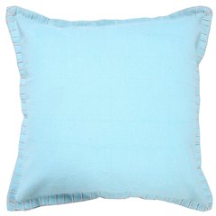 Embroidered Edge Bordered Solid Throw Pillow