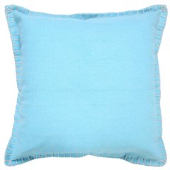 Embroidered Edge Bordered Solid Throw Pillow