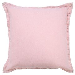 Embroidered Edge Bordered Solid Throw Pillow