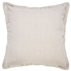 Embroidered Edge Bordered Solid Throw Pillow