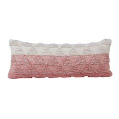 Contemporary Geometric Textured Triangle Lumbar Throw Pillow
