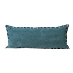 Vital Cotton Poly Filled Pillow in Green, 14" x 36"