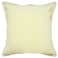 Vital Cotton Poly Filled Pillow in Yellow, 20" x 20"