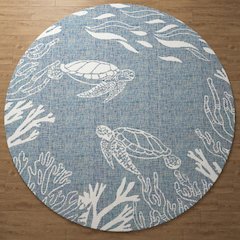 Tropical Turtle Reef Indoor Outdoor Rug