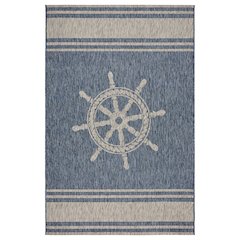 Captiva Durable Performance Area Rug Outdoor in Blue/Gray, 7'9" x 9'5"
