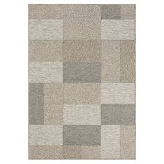 Oslo Modern Color-Block Brown Indoor Outdoor Area Rug