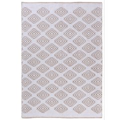 Pomona Cotton Blend Indoor Area Rug in Tan/White 9' x 12'