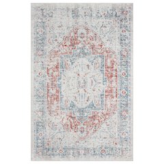 Antiquity Durable Performance Area Rug Outdoor in Blue/Orange, 6'6" x 9'