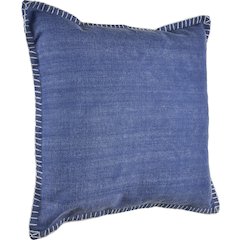 Embroidered Edge Bordered Solid Throw Pillow