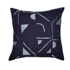 Stacy Garcia  Cotton Blend Poly Filled Pillow in Blue, 24" x 24"