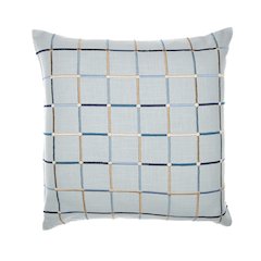 Stacy Garcia  Cotton Blend Poly Filled Pillow in Blue/Multicolored, 24" x 24"