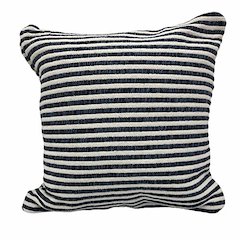 Ox Bay Blue/White Stripe All-Natural Cotton Pillow