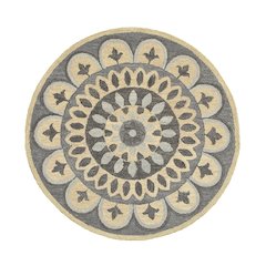 Gray Indoor Round Area Rug With Classic Style And Soft Texture