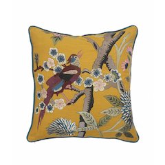 Yellow Bird of Paradise Throw Pillow