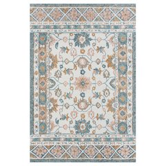 Babylon Wool Area Rug Indoor in Blue/Pink, 9' x 12'