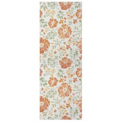 Belize Durable Performance Area Rug Outdoor in Green/Orange, 2' x 8'