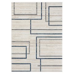 Bristol Performance Blend Area Rug Indoor in Ivory/Blue, 5' x 7'