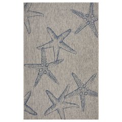Captiva Durable Performance Area Rug Outdoor in Blue/Gray, 5' x 7'
