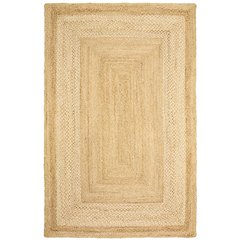 Classic Jute Jute Area Rug Indoor in Tan, 3'6" x 5'6"
