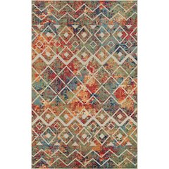 Copa Cabana Durable Performance Area Rug Outdoor in Red/Multicolored, 2' x 3'