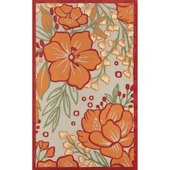 Copa Cabana Durable Performance Area Rug Outdoor in Gray/Beige, 7'10" x 9'10"
