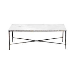 Marion Coffee Table in Black/White, 52" W x 28" D x 18" H