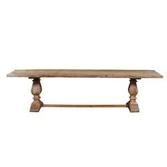 Finley Dining Bench Natural Finish in Natural/Natural, 72" W x 16" D x 18" H