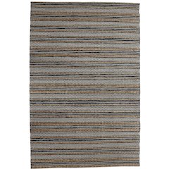 Earth Cotton Blend Area Rug Indoor in Black/Tan, 7'9" x 9'9"