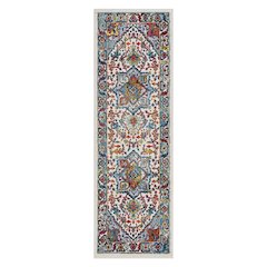 Fusion Olefin Area Rug Indoor in White/Blue, 2'3" x 7'