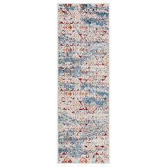 Fusion Jute Area Rug Indoor in Blue/White, 2'3" x 7'