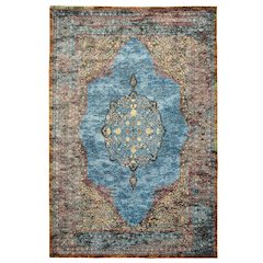 Gala Durable Performance Area Rug Indoor in Blue/Multicolored, 1'10" x 3'