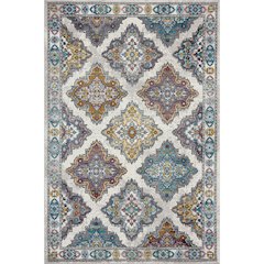 Gala Durable Performance Area Rug Indoor in Ivory/Multicolored, 5' x 7'6"