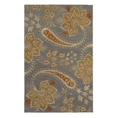 Glamour Cotton Area Rug Indoor in Gray/Yellow, 9' x 12'