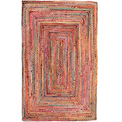 Havana Cotton Blend Area Rug Indoor in Tan/Multicolored, 3' x 5'