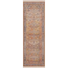 Holi Durable Performance Area Rug Indoor in Brown/Yellow, 2' x 6'