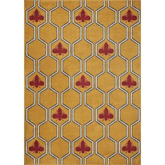 Harmony Durable Performance Area Rug Indoor in Yellow/Red, 7'9" x 9'5"