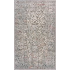 Imagine Durable Performance Area Rug Indoor in Gray/Red, 5'3" x 7'6"
