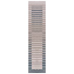 Imagine Durable Performance Area Rug Indoor in Cream/Blue, 2'2" x 7'7"