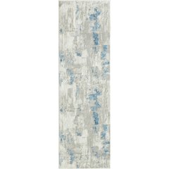 Isabella Performance Blend Area Rug Indoor in Gray/Blue, 2' x 6'