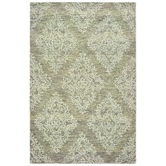 Karma Wool Area Rug Indoor in Beige/White, 9' x 12'