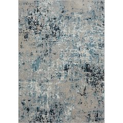 Lanham Durable Performance Area Rug Indoor in Blue/Beige, 5' x 7'