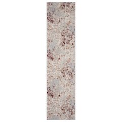 Lanham Durable Performance Area Rug Indoor in Red/Gray, 2' x 8'
