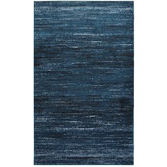 Matrix Olefin Area Rug Indoor in Blue/Black, 5'2" x 7'2"