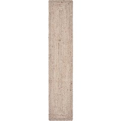 Classic Jute Table Top Placemat in White/Tan,  1'4" x 6'8"
